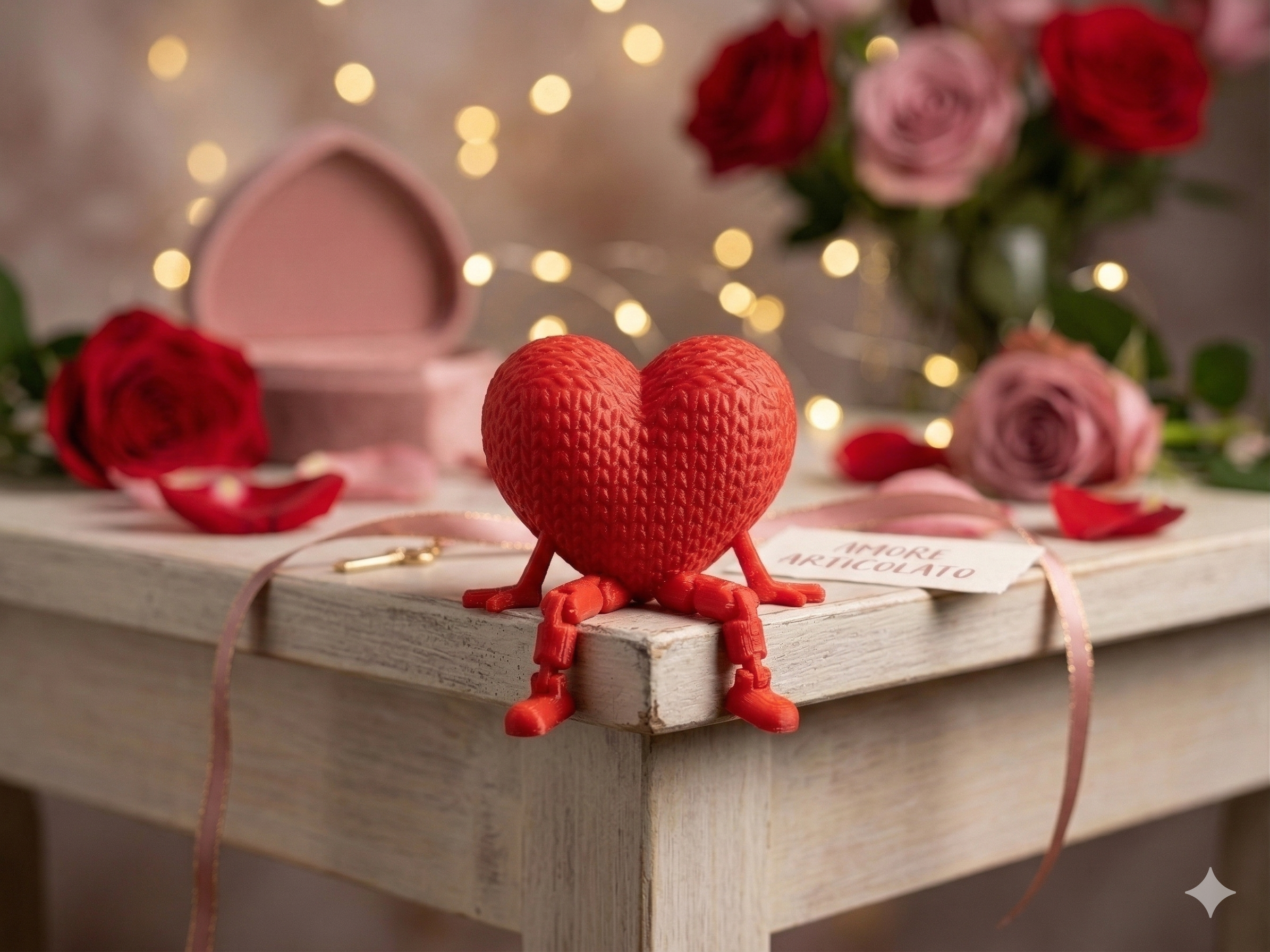 Cuore Paffuto Articolato a Maglia