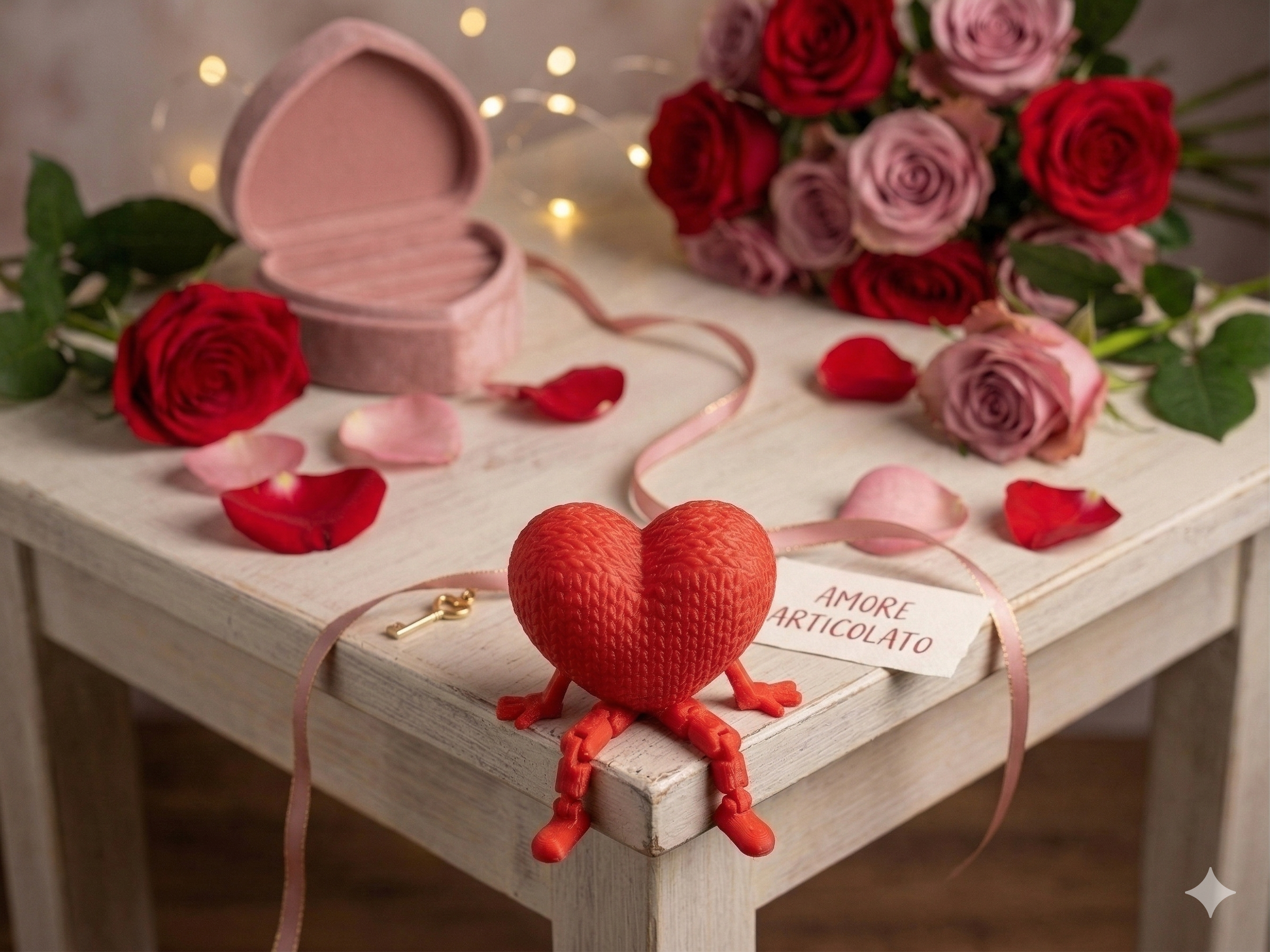 Cuore Paffuto Articolato a Maglia